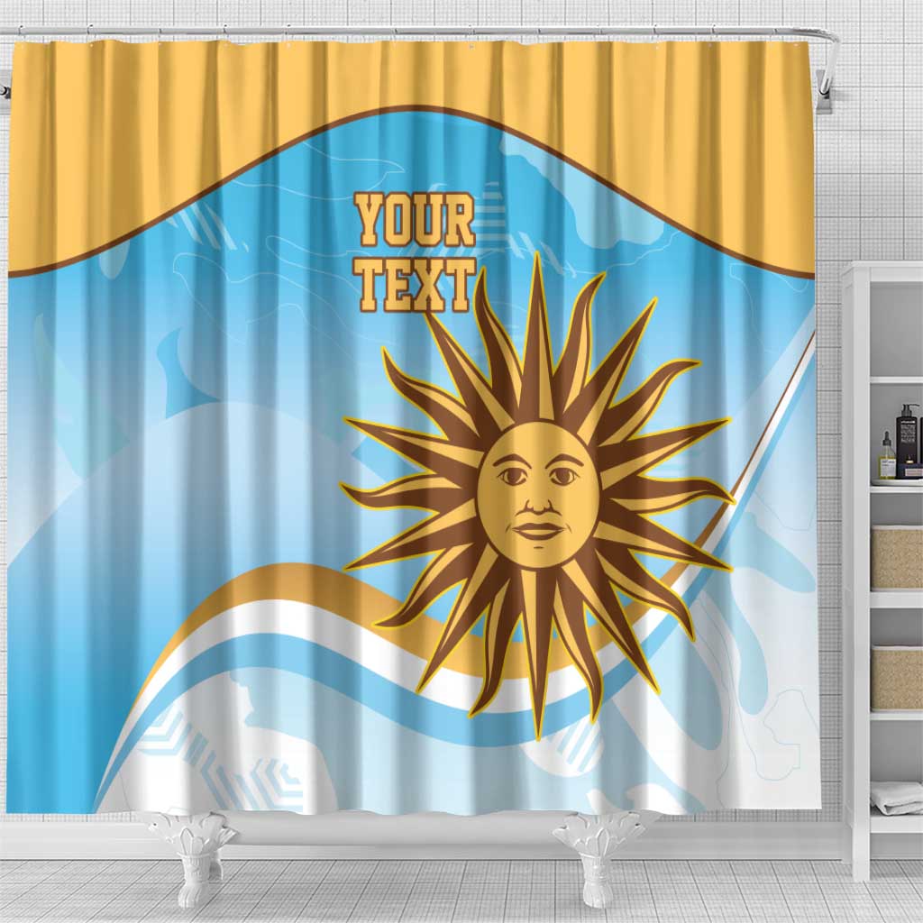 Custom Uruguay Rugby Shower Curtain Go Teros Summer Paris 2024