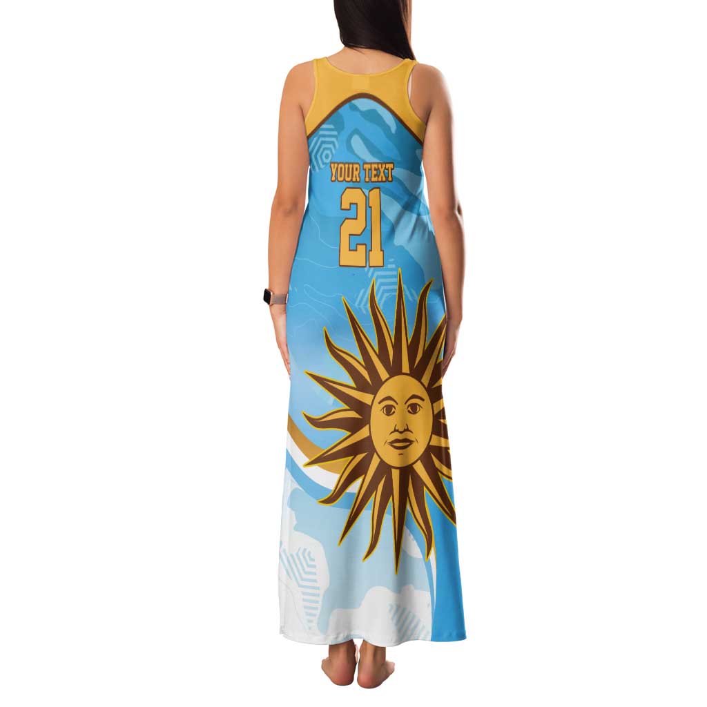 Custom Uruguay Rugby Tank Maxi Dress Go Teros Summer Paris 2024 - Wonder Print Shop
