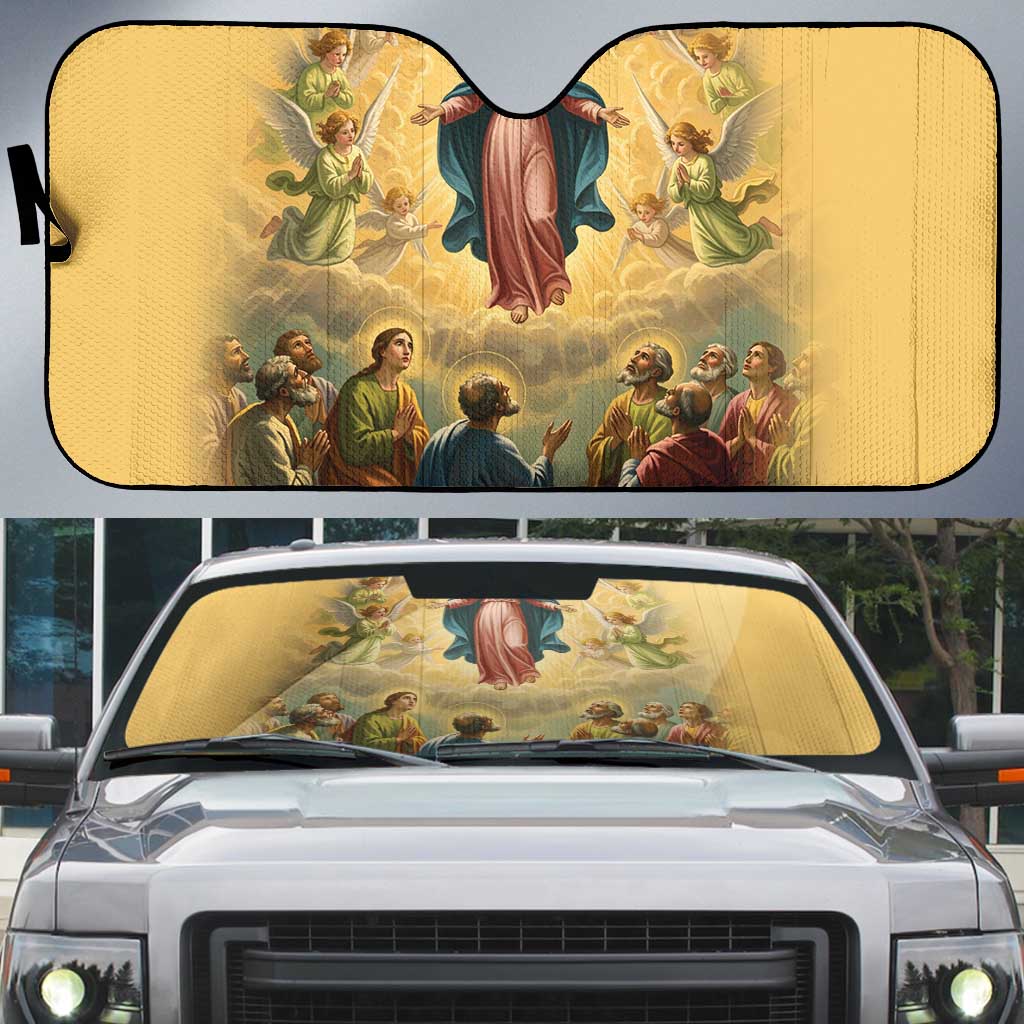Assumption Virgin Mary to Heaven Auto Sun Shade Falling Asleep of the Mother of God - Wonder Print Shop