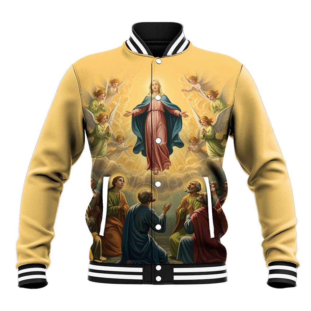 Assumption Virgin Mary to Heaven Baseball Jacket Falling Asleep of the Mother of God - Wonder Print Shop