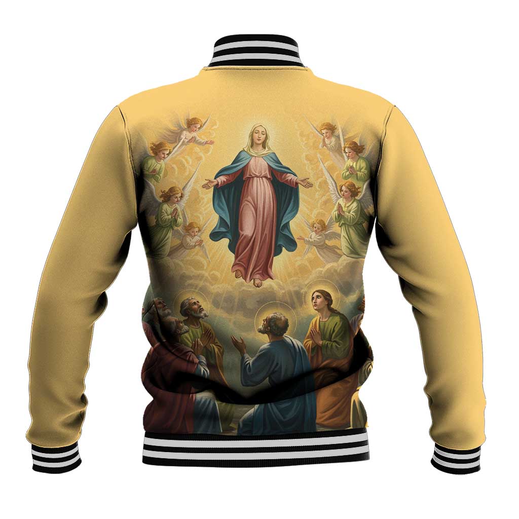 Assumption Virgin Mary to Heaven Baseball Jacket Falling Asleep of the Mother of God - Wonder Print Shop