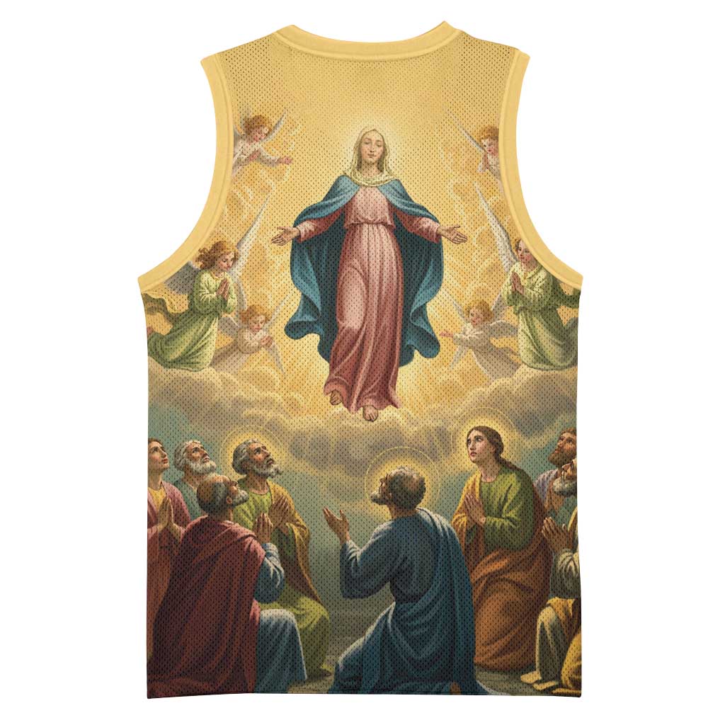 Assumption Virgin Mary to Heaven Basketball Jersey Falling Asleep of the Mother of God - Wonder Print Shop