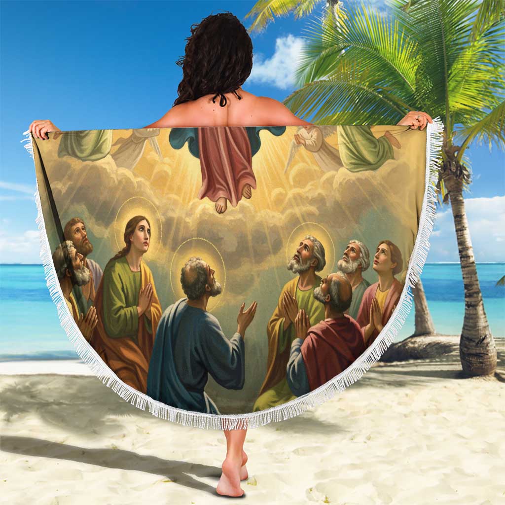Assumption Virgin Mary to Heaven Beach Blanket Falling Asleep of the Mother of God - Wonder Print Shop