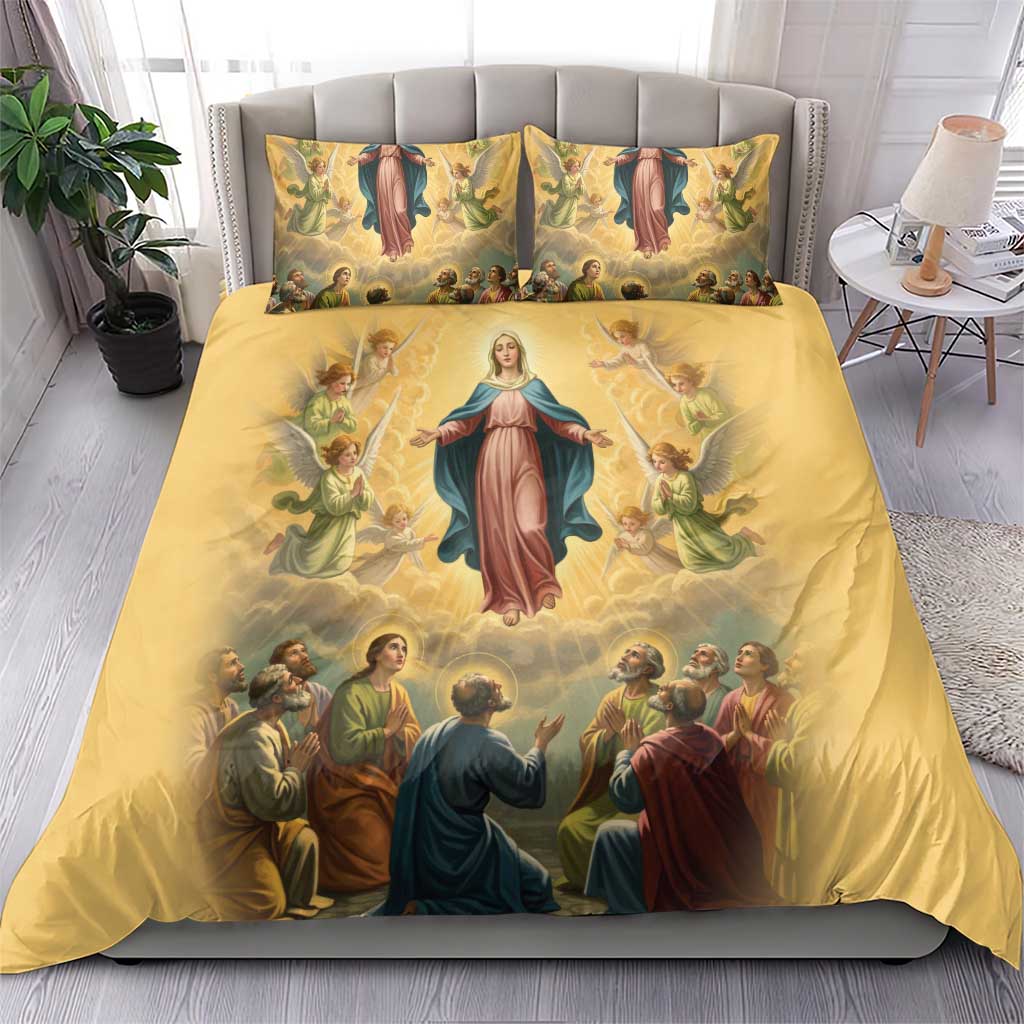 Assumption Virgin Mary to Heaven Bedding Set Falling Asleep of the Mother of God - Wonder Print Shop