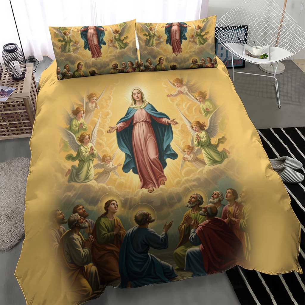 Assumption Virgin Mary to Heaven Bedding Set Falling Asleep of the Mother of God - Wonder Print Shop