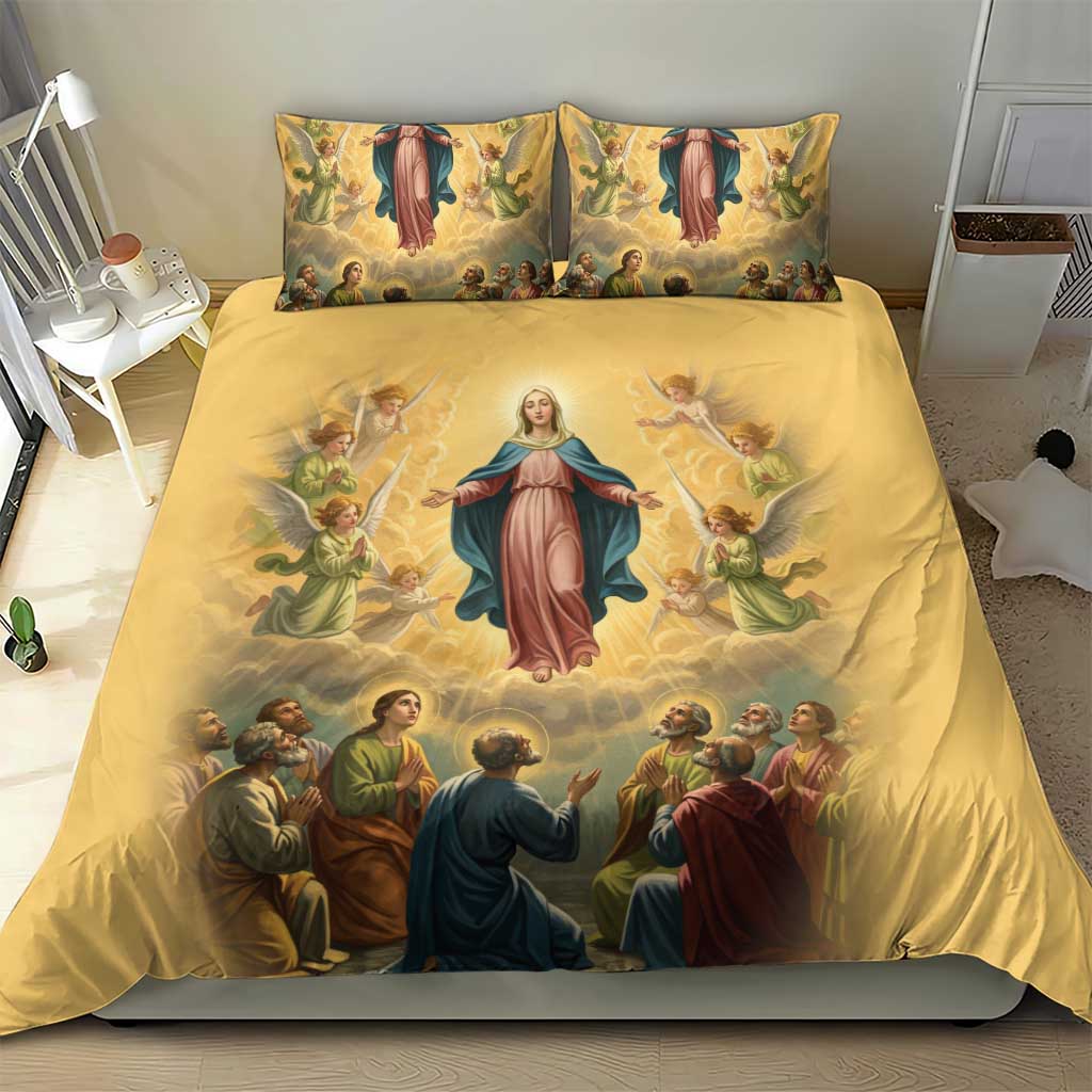 Assumption Virgin Mary to Heaven Bedding Set Falling Asleep of the Mother of God - Wonder Print Shop