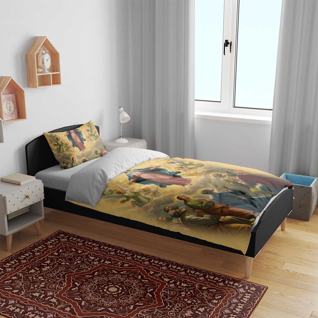 Assumption Virgin Mary to Heaven Bedding Set Falling Asleep of the Mother of God - Wonder Print Shop