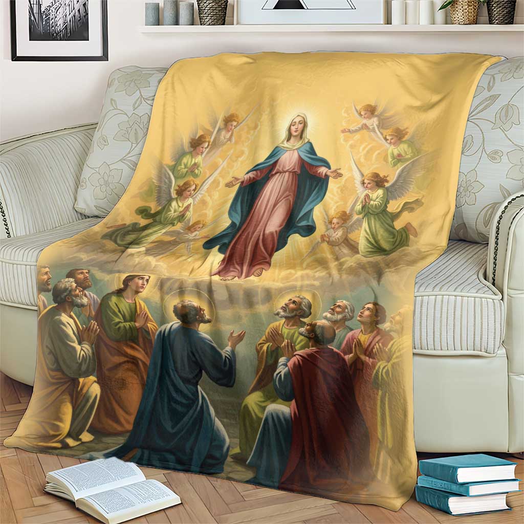 Assumption Virgin Mary to Heaven Blanket Falling Asleep of the Mother of God - Wonder Print Shop