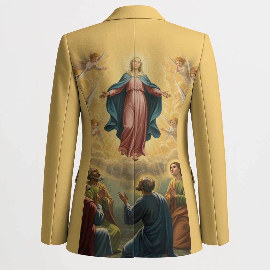 Assumption Virgin Mary to Heaven Blazer Falling Asleep of the Mother of God - Wonder Print Shop