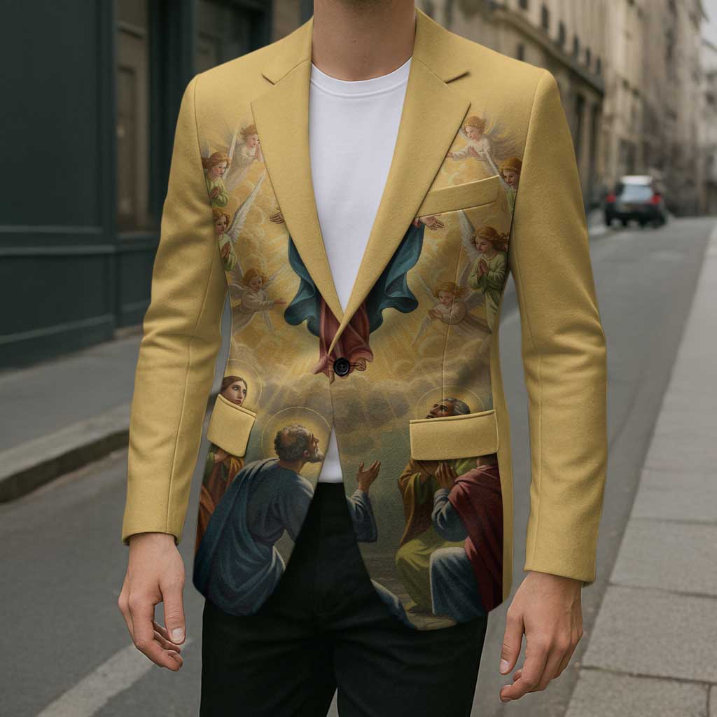 Assumption Virgin Mary to Heaven Blazer Falling Asleep of the Mother of God - Wonder Print Shop