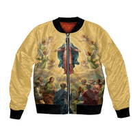 Assumption Virgin Mary to Heaven Bomber Jacket Falling Asleep of the Mother of God - Wonder Print Shop