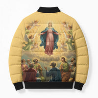 Assumption Virgin Mary to Heaven Bomber Puffer Jacket Falling Asleep of the Mother of God - Wonder Print Shop