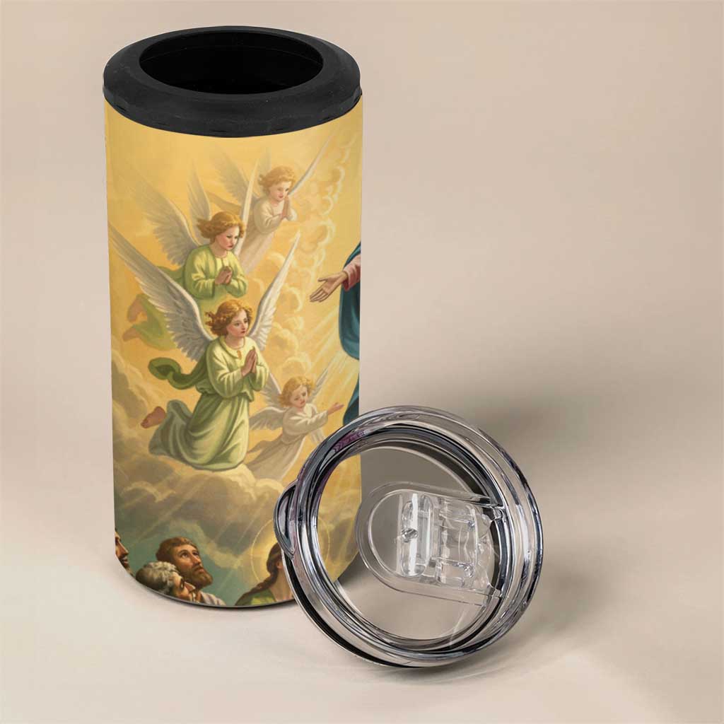 Assumption Virgin Mary to Heaven 4 in 1 Can Cooler Tumbler Falling Asleep of the Mother of God - Wonder Print Shop