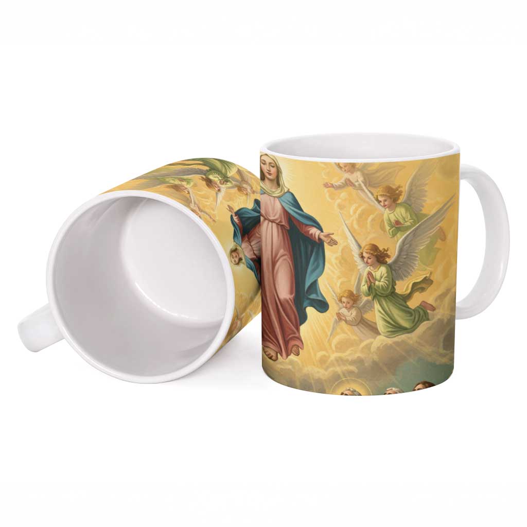 Assumption Virgin Mary to Heaven Ceramic Mug Falling Asleep of the Mother of God - Wonder Print Shop
