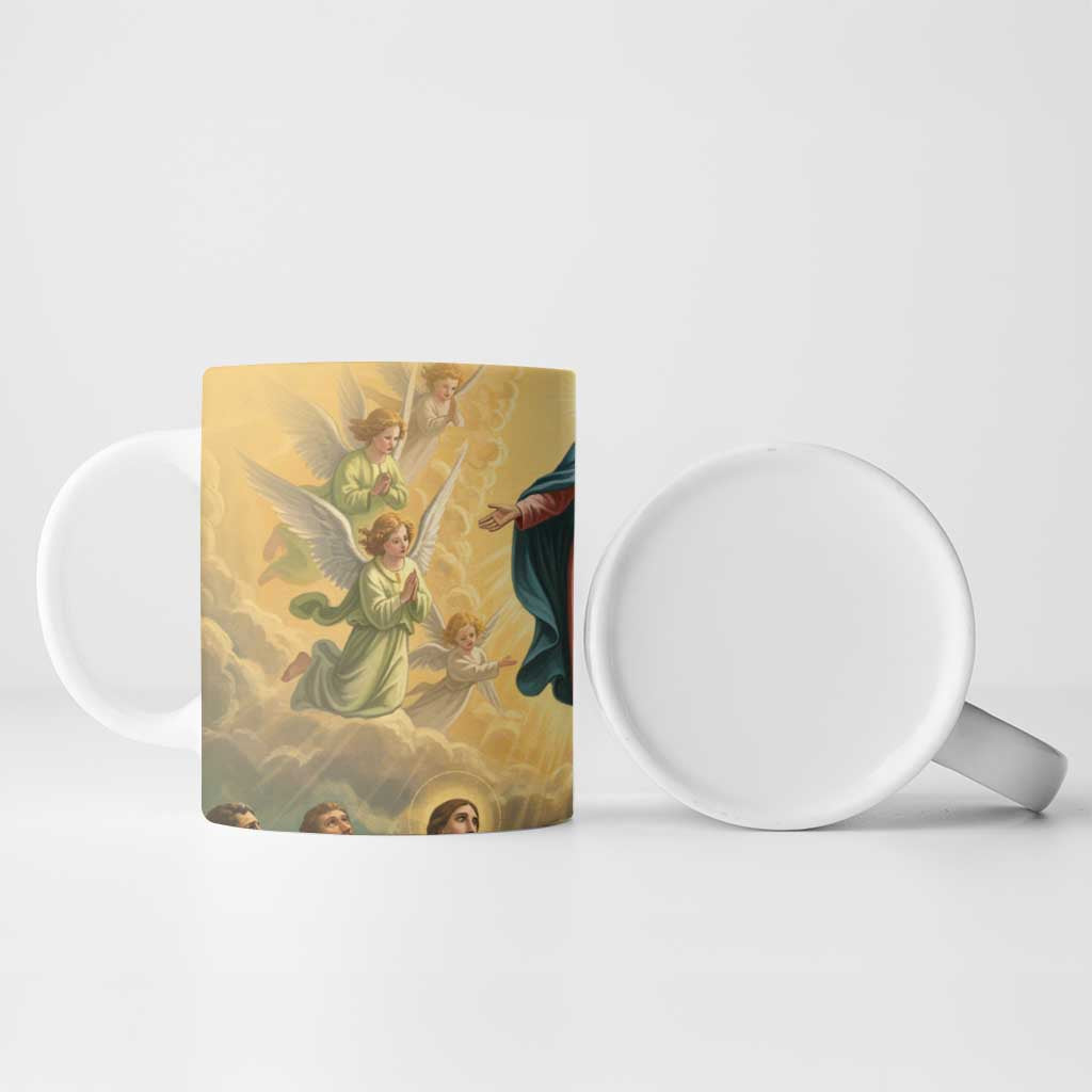 Assumption Virgin Mary to Heaven Ceramic Mug Falling Asleep of the Mother of God - Wonder Print Shop