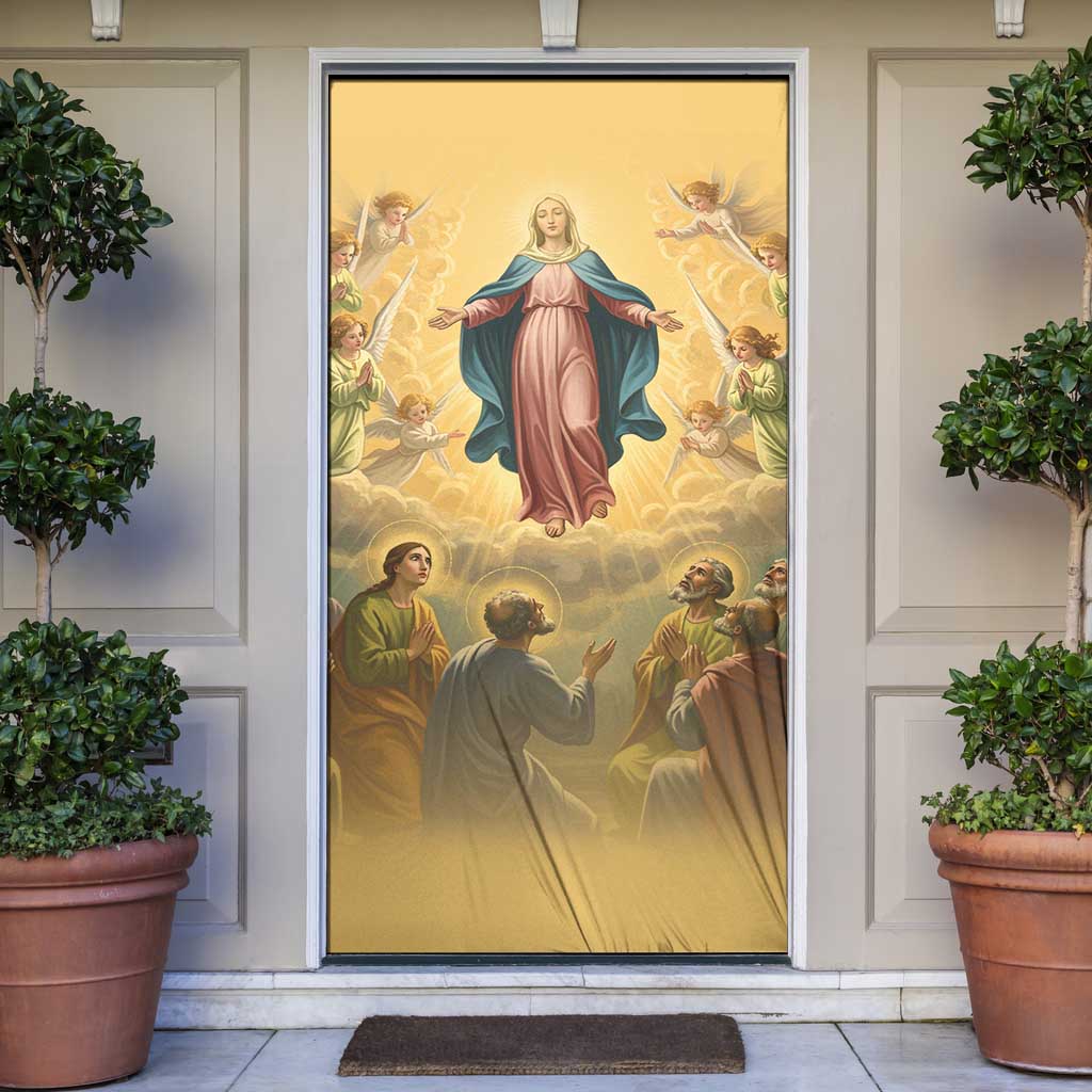 Assumption Virgin Mary to Heaven Door Cover Falling Asleep of the Mother of God - Wonder Print Shop