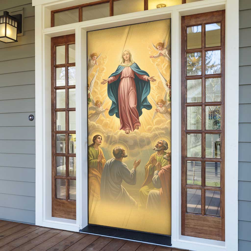Assumption Virgin Mary to Heaven Door Cover Falling Asleep of the Mother of God - Wonder Print Shop