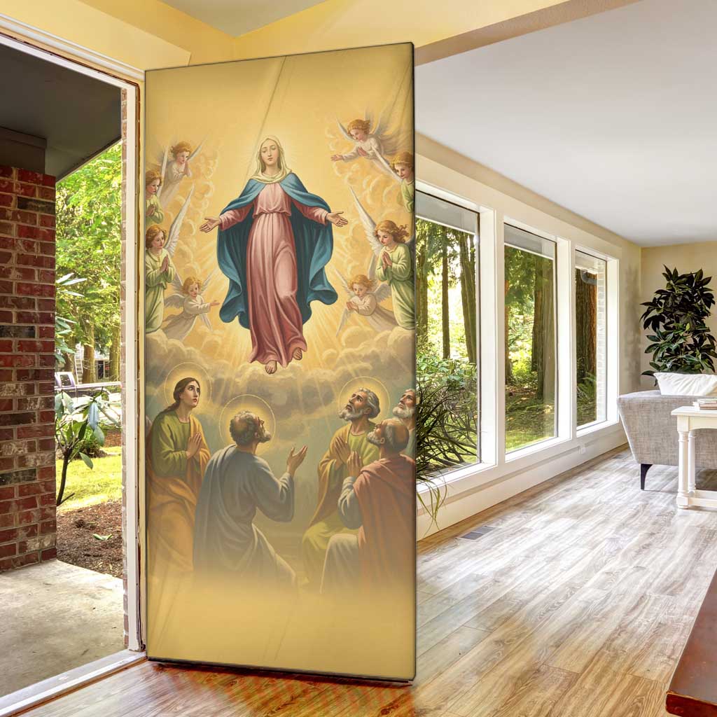 Assumption Virgin Mary to Heaven Door Cover Falling Asleep of the Mother of God - Wonder Print Shop