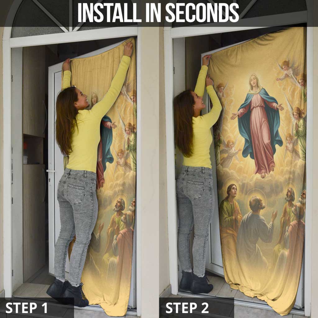 Assumption Virgin Mary to Heaven Door Cover Falling Asleep of the Mother of God - Wonder Print Shop
