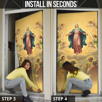 Assumption Virgin Mary to Heaven Door Cover Falling Asleep of the Mother of God - Wonder Print Shop