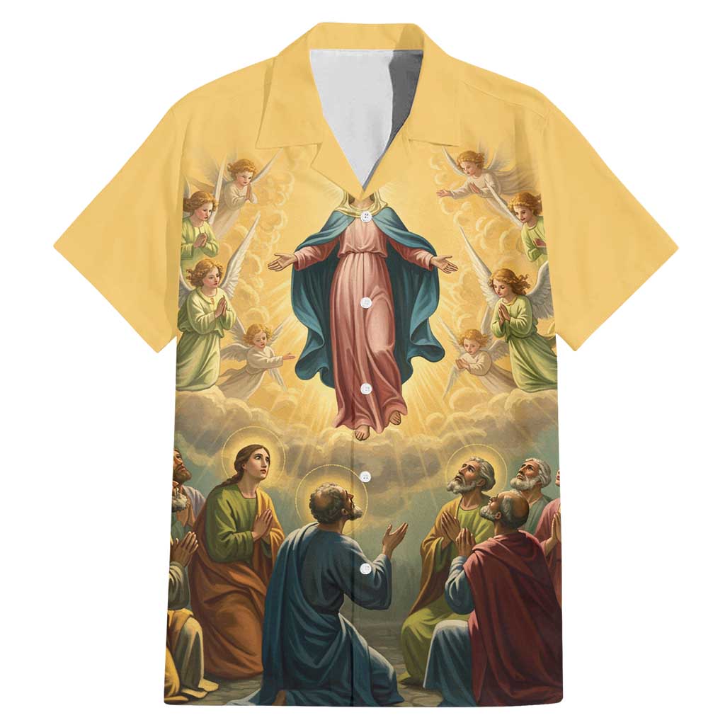 Assumption Virgin Mary to Heaven Family Matching Mermaid Dress and Hawaiian Shirt Falling Asleep of the Mother of God - Wonder Print Shop
