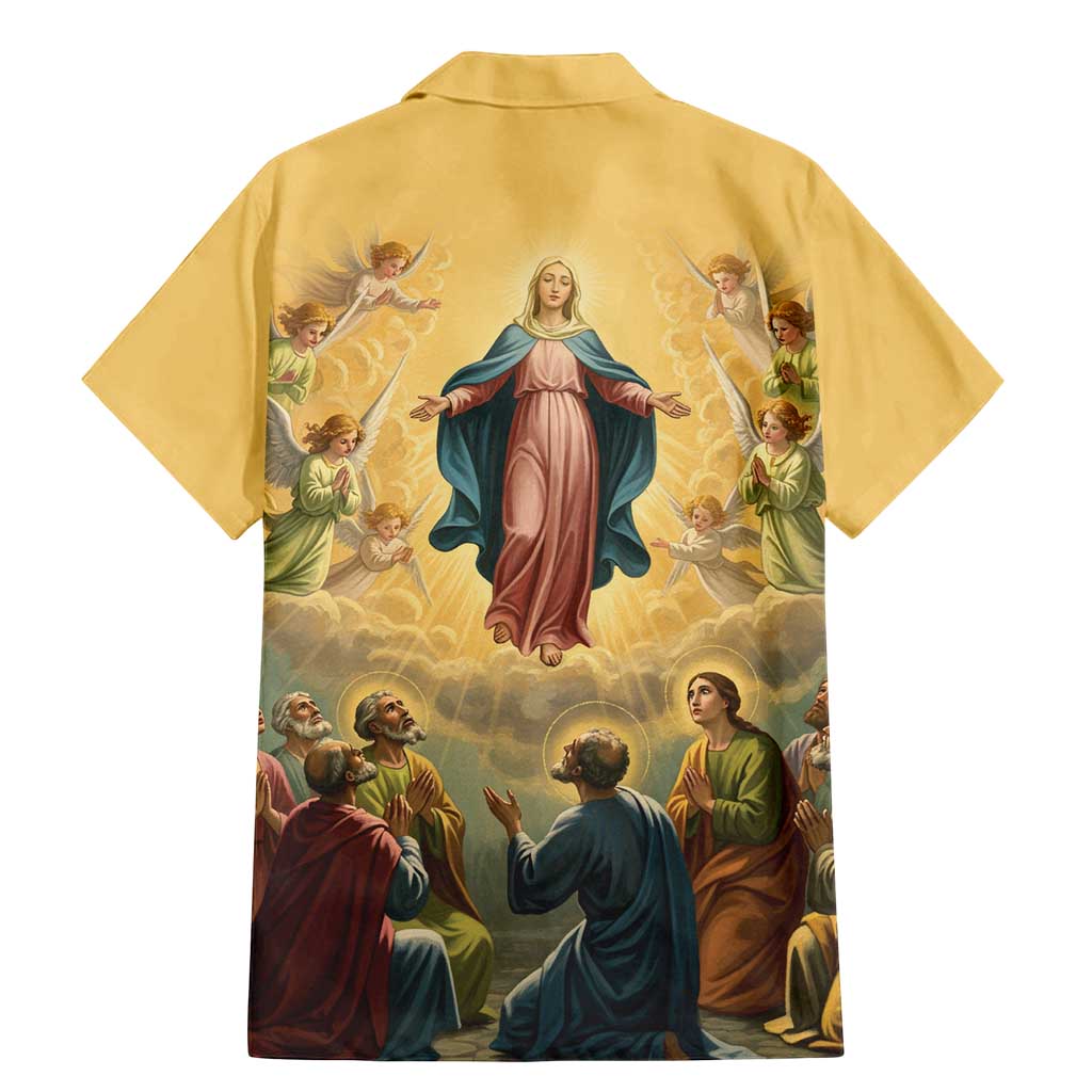 Assumption Virgin Mary to Heaven Family Matching Mermaid Dress and Hawaiian Shirt Falling Asleep of the Mother of God - Wonder Print Shop