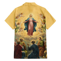Assumption Virgin Mary to Heaven Family Matching Puletasi and Hawaiian Shirt Falling Asleep of the Mother of God - Wonder Print Shop