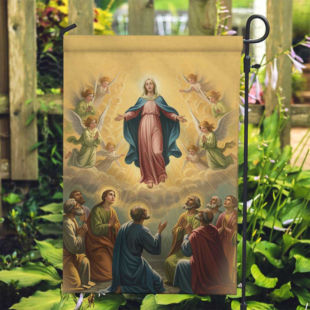 Assumption Virgin Mary to Heaven Garden Flag Falling Asleep of the Mother of God - Wonder Print Shop