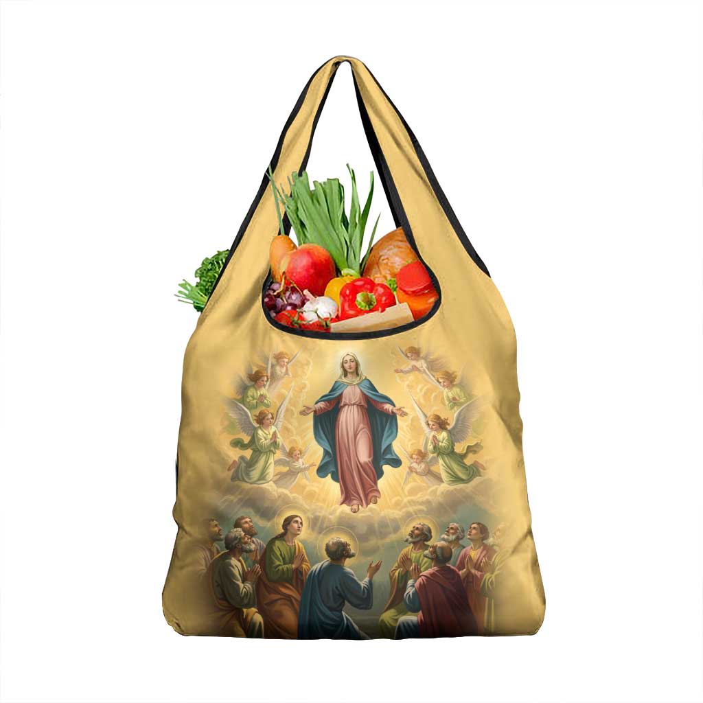 Assumption Virgin Mary to Heaven Grocery Bag Falling Asleep of the Mother of God - Wonder Print Shop