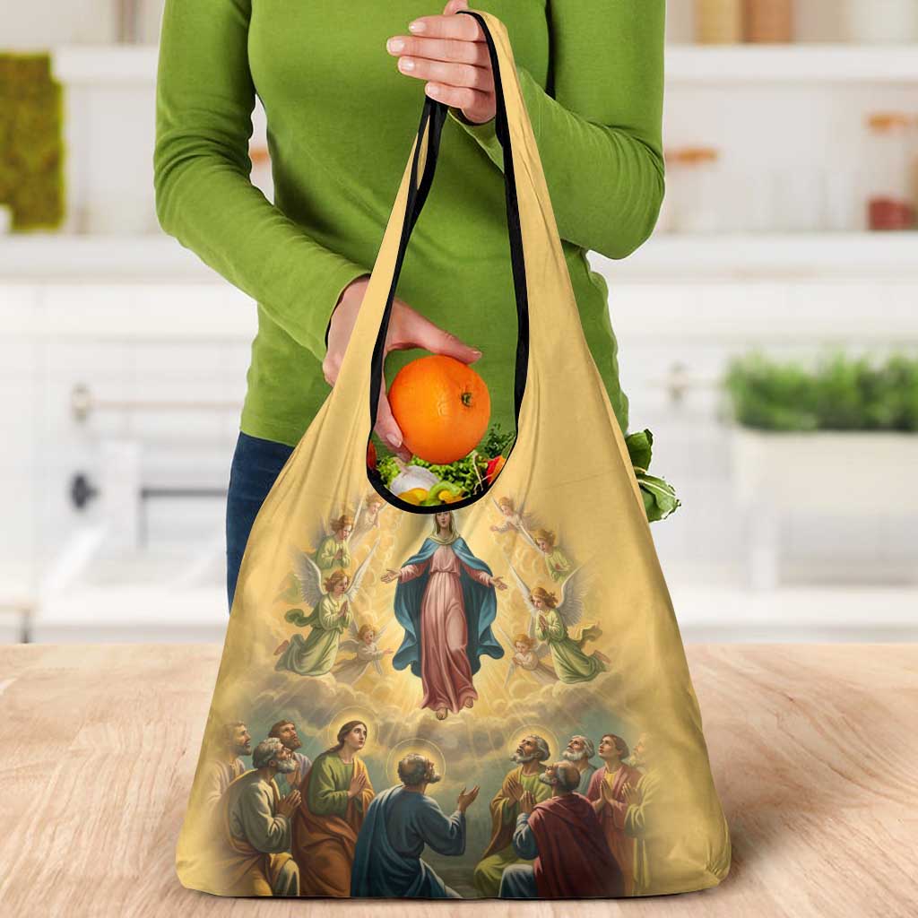 Assumption Virgin Mary to Heaven Grocery Bag Falling Asleep of the Mother of God - Wonder Print Shop