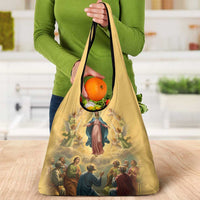 Assumption Virgin Mary to Heaven Grocery Bag Falling Asleep of the Mother of God - Wonder Print Shop