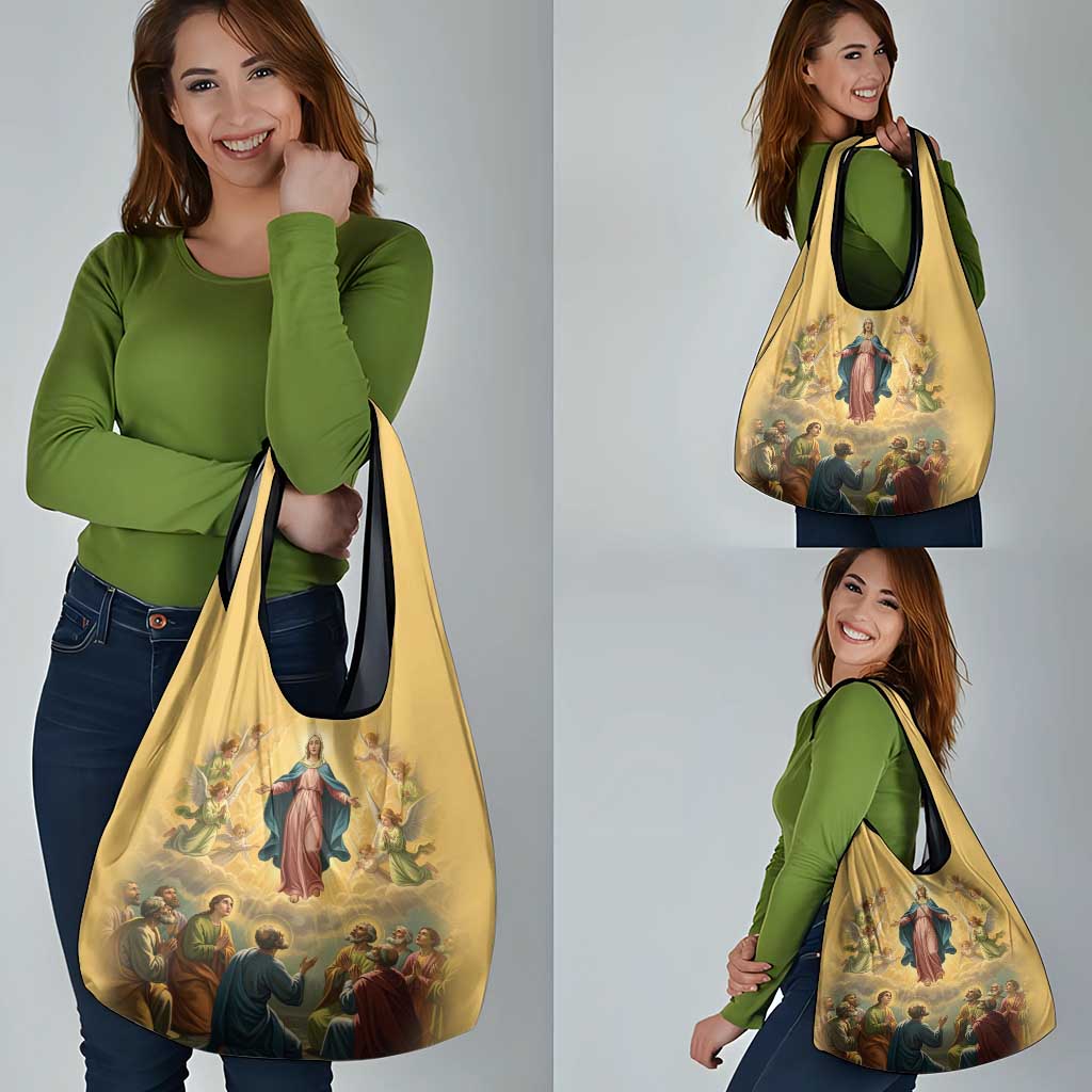 Assumption Virgin Mary to Heaven Grocery Bag Falling Asleep of the Mother of God - Wonder Print Shop