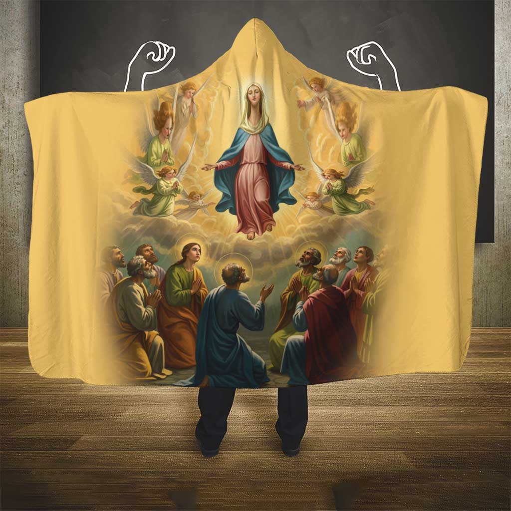 Assumption Virgin Mary to Heaven Hooded Blanket Falling Asleep of the Mother of God - Wonder Print Shop