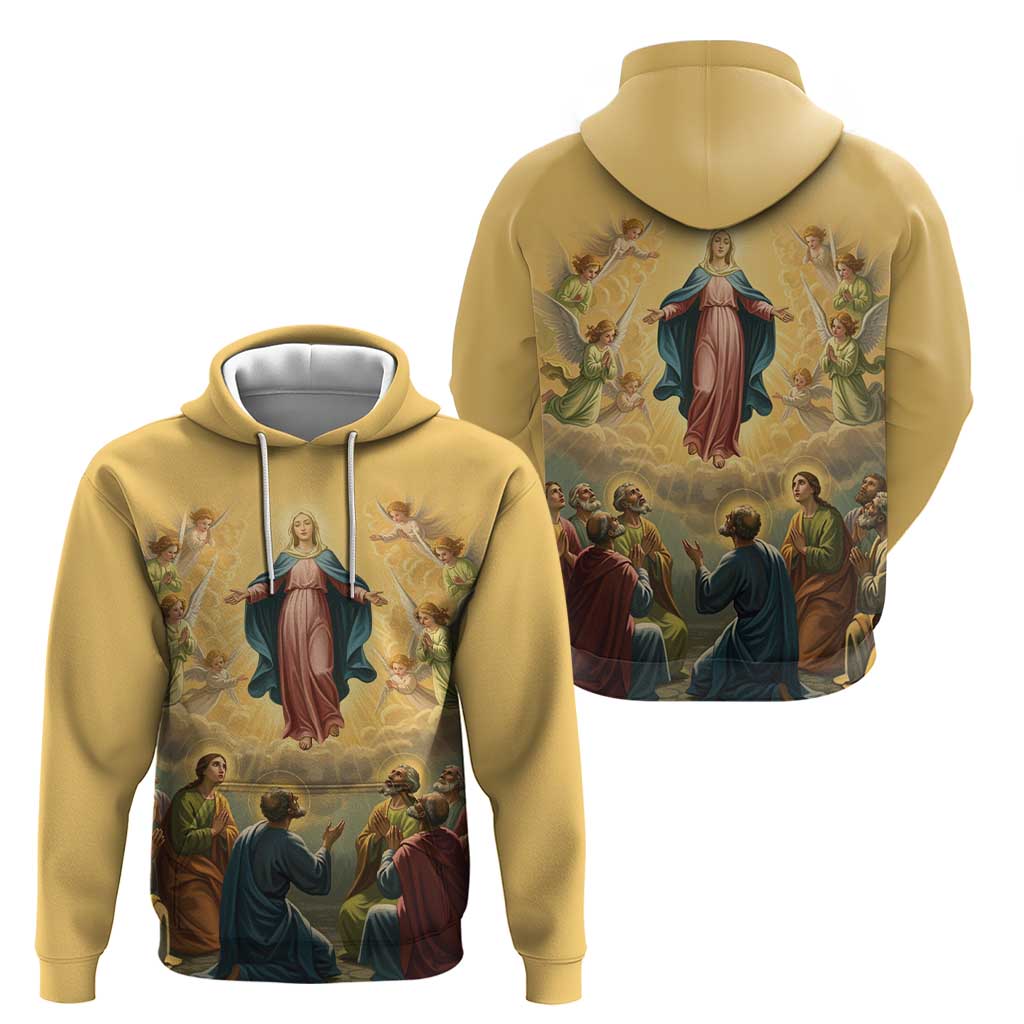 Assumption Virgin Mary to Heaven Hoodie Falling Asleep of the Mother of God - Wonder Print Shop
