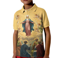 Assumption Virgin Mary to Heaven Kid Polo Shirt Falling Asleep of the Mother of God - Wonder Print Shop