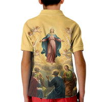 Assumption Virgin Mary to Heaven Kid Polo Shirt Falling Asleep of the Mother of God - Wonder Print Shop