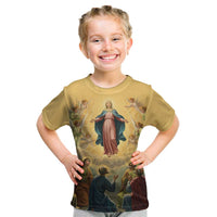 Assumption Virgin Mary to Heaven Kid T Shirt Falling Asleep of the Mother of God - Wonder Print Shop