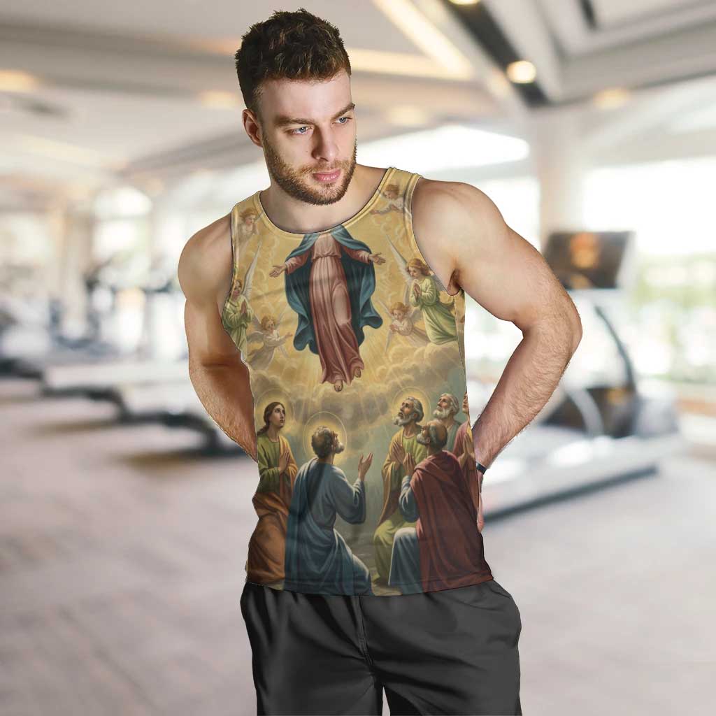 Assumption Virgin Mary to Heaven Men Tank Top Falling Asleep of the Mother of God - Wonder Print Shop