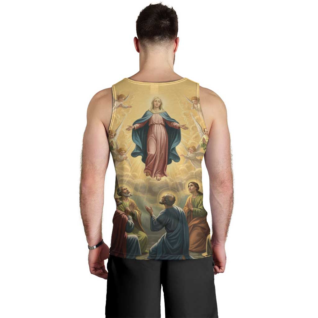 Assumption Virgin Mary to Heaven Men Tank Top Falling Asleep of the Mother of God - Wonder Print Shop