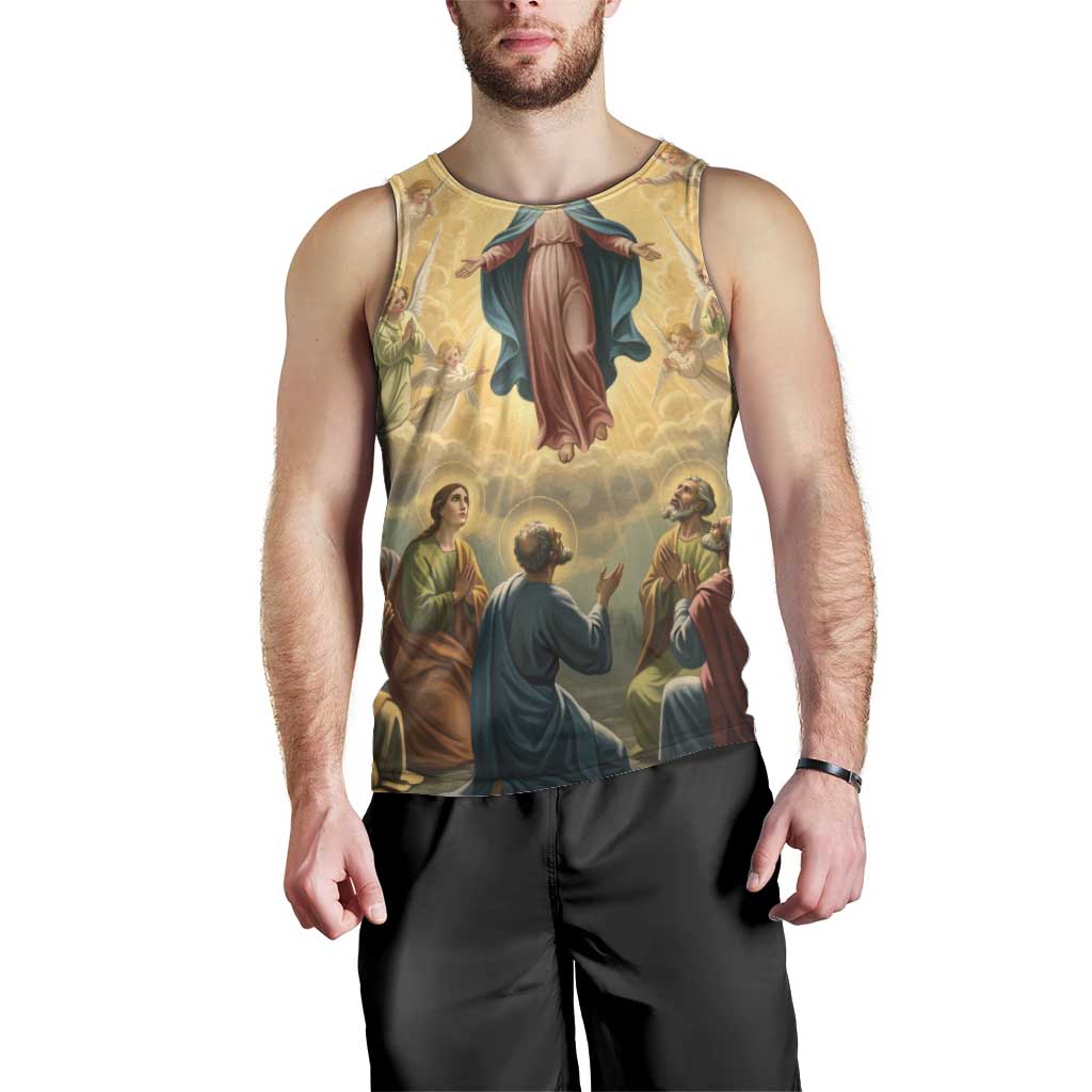 Assumption Virgin Mary to Heaven Men Tank Top Falling Asleep of the Mother of God - Wonder Print Shop