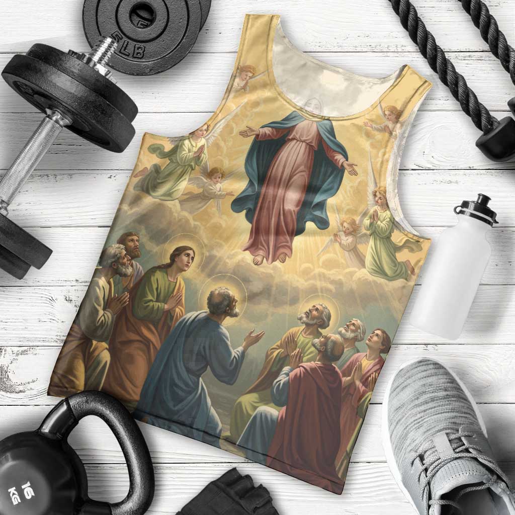 Assumption Virgin Mary to Heaven Men Tank Top Falling Asleep of the Mother of God - Wonder Print Shop