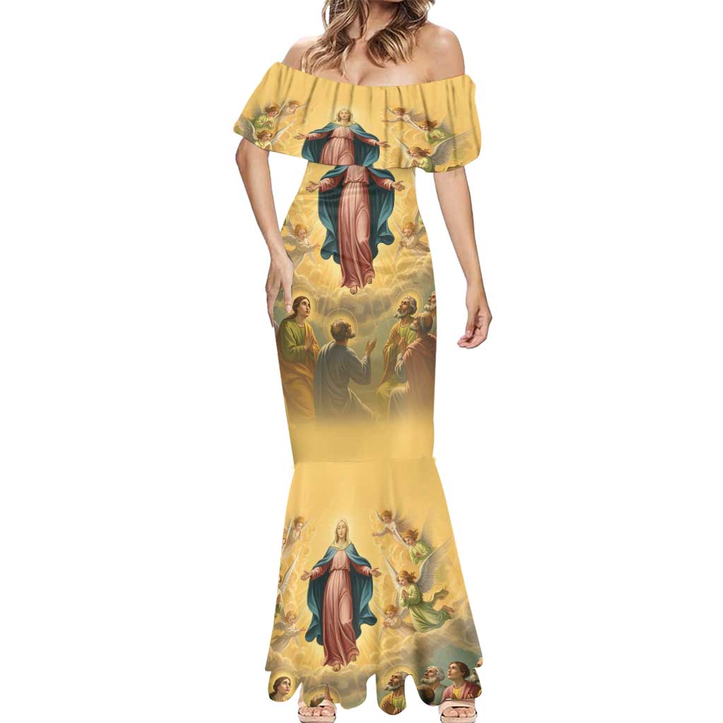 Assumption Virgin Mary to Heaven Mermaid Dress Falling Asleep of the Mother of God - Wonder Print Shop