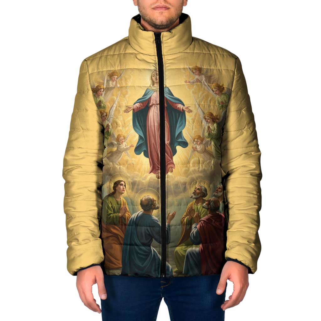 Assumption Virgin Mary to Heaven Padded Jacket Falling Asleep of the Mother of God - Wonder Print Shop