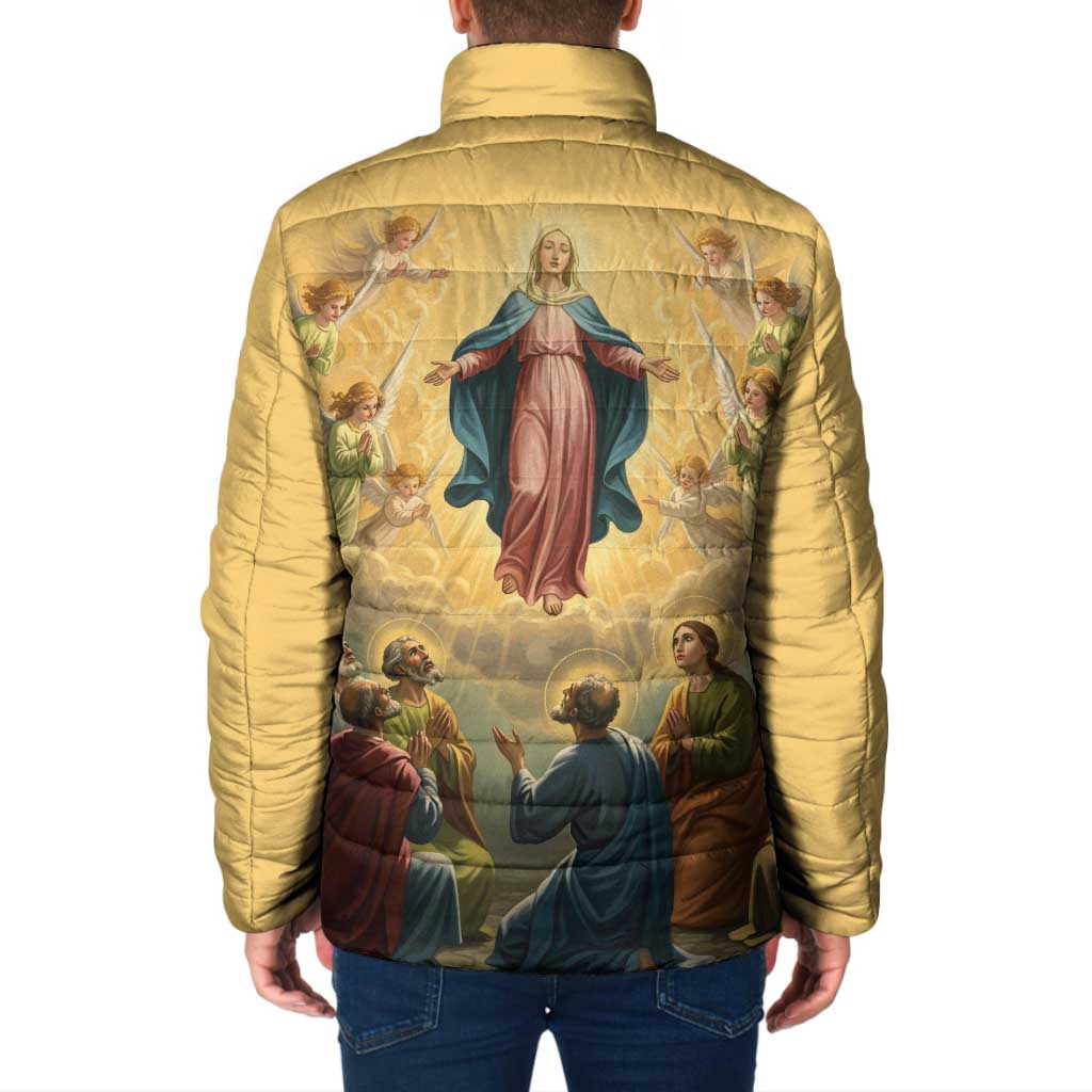Assumption Virgin Mary to Heaven Padded Jacket Falling Asleep of the Mother of God - Wonder Print Shop
