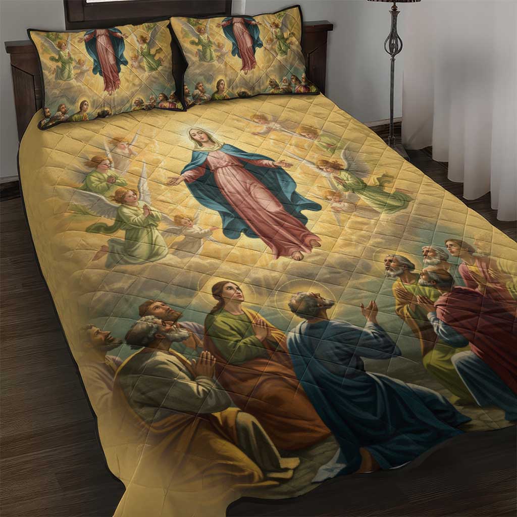 Assumption Virgin Mary to Heaven Quilt Bed Set Falling Asleep of the Mother of God - Wonder Print Shop