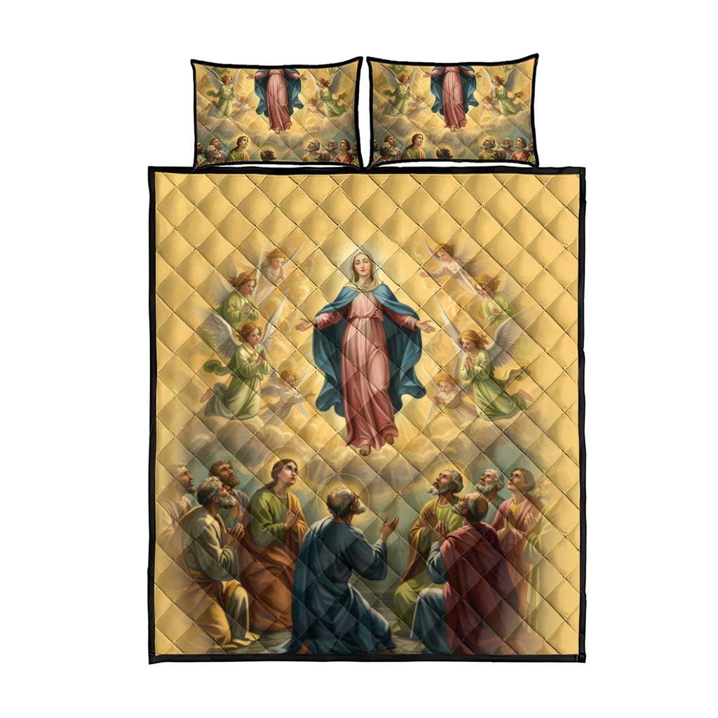 Assumption Virgin Mary to Heaven Quilt Bed Set Falling Asleep of the Mother of God - Wonder Print Shop