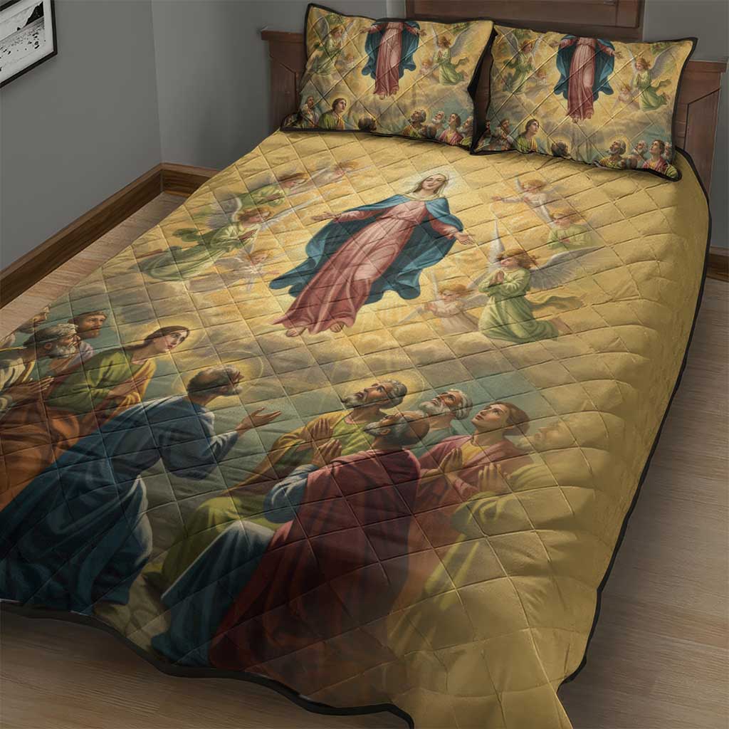 Assumption Virgin Mary to Heaven Quilt Bed Set Falling Asleep of the Mother of God - Wonder Print Shop