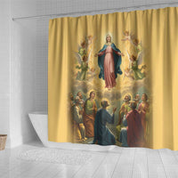 Assumption Virgin Mary to Heaven Shower Curtain Falling Asleep of the Mother of God - Wonder Print Shop