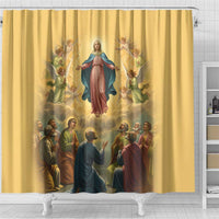 Assumption Virgin Mary to Heaven Shower Curtain Falling Asleep of the Mother of God - Wonder Print Shop
