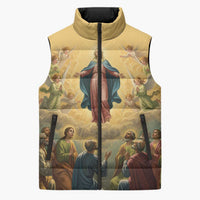 Assumption Virgin Mary to Heaven Sleeveless Puffer Jacket Falling Asleep of the Mother of God - Wonder Print Shop